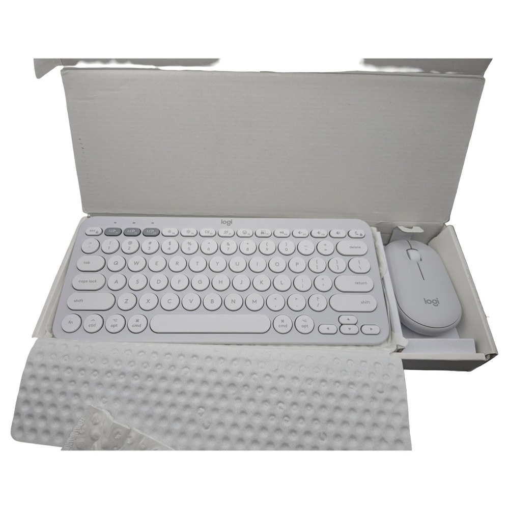 Logitech Wireless Keyboard and Mouse Combo in White for Mac
